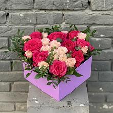 Цветочная композиция из Розы в коробке в Десногорске