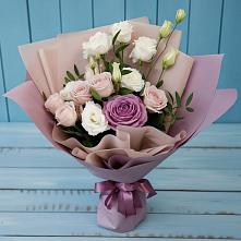 Букет цветов из:  Розы и Лизиантусы #REPLACE_PRED# Десногорске