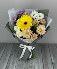 Букет цветов из:  Розы, Герберы и Хризантемы #REPLACE_PRED# Десногорске