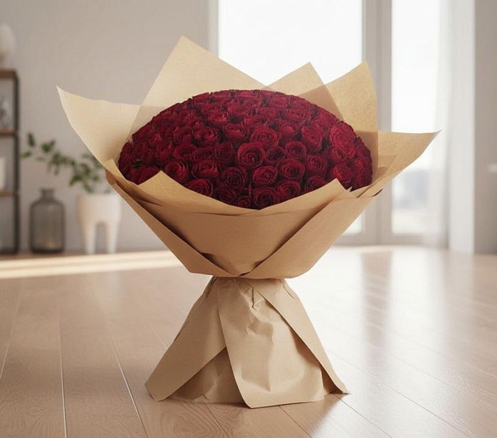Букет 101 Красная роза в Десногорске