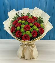 Букет цветов из:  Розы и Хризантемы в Десногорске