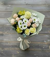 Букет цветов из:  Альстромерии, Розы и Хризантемы #REPLACE_PRED# Десногорске