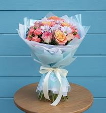 Букет цветов из:  Хризантемы и Розы в Десногорске
