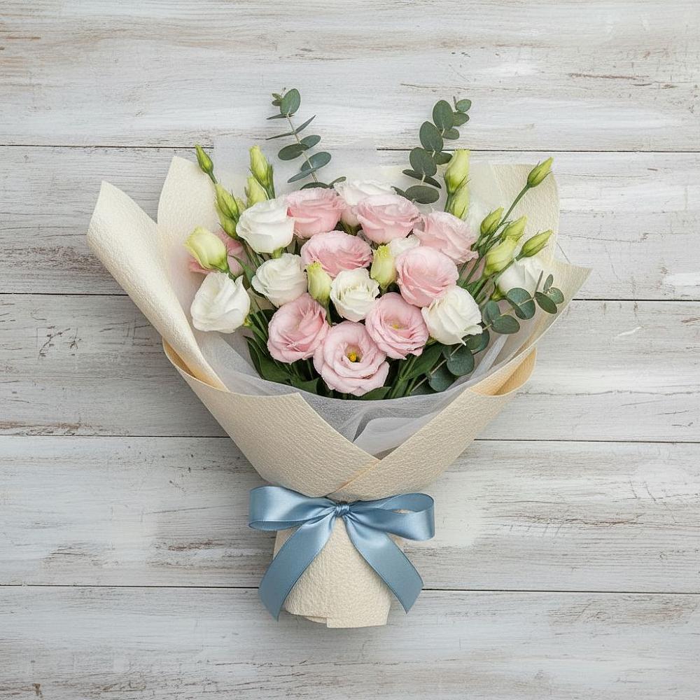 Букет цветов из: Лизиантусы в Десногорске